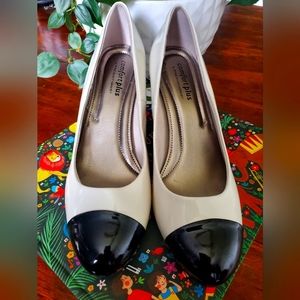 Comfort Plus Black and White Heels